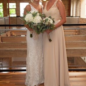 Morilee champagne bridesmaids dress